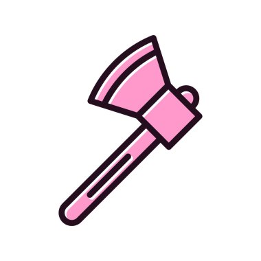 Axe vektör düz renk simgesi