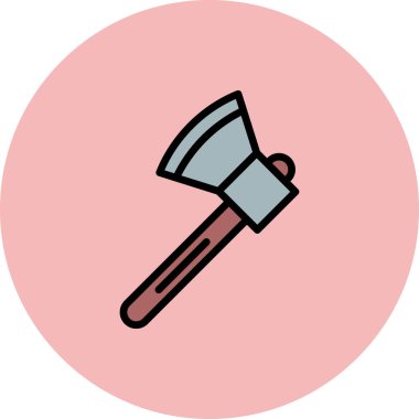 Axe vektör düz renk simgesi