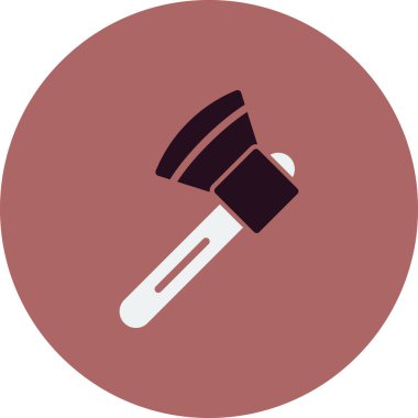 Axe vektör düz renk simgesi