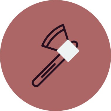 Axe vektör düz renk simgesi