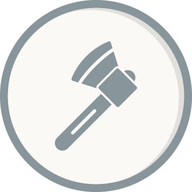 Axe vektör düz renk simgesi