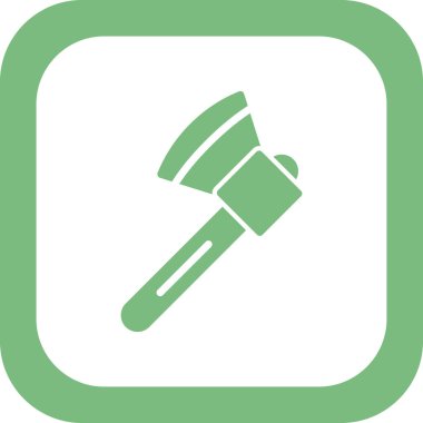 Axe vektör düz renk simgesi