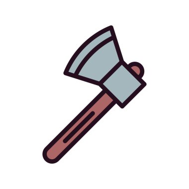 Axe vektör düz renk simgesi