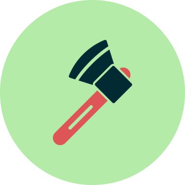 Axe vektör düz renk simgesi