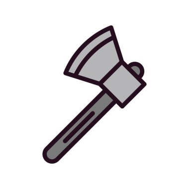 Axe vektör düz renk simgesi