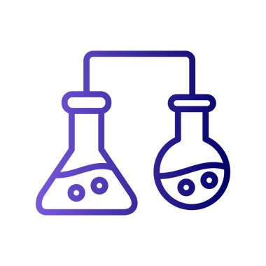 Test tüpünün vektör çizgisi biçimi simgesi