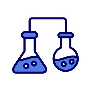 Test tüpünün vektör çizgisi biçimi simgesi