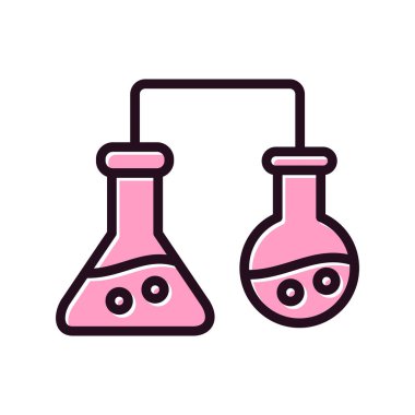 Test tüpünün vektör çizgisi biçimi simgesi