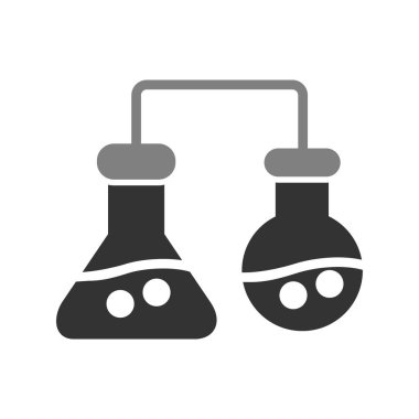 Test tüpünün vektör çizgisi biçimi simgesi