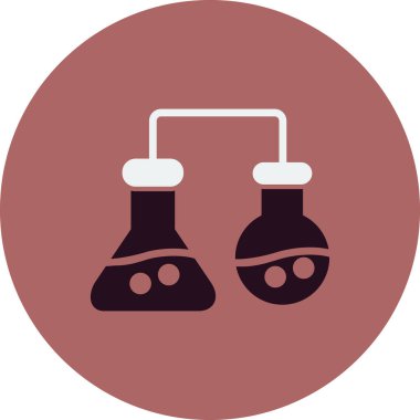 Test tüpünün vektör çizgisi biçimi simgesi