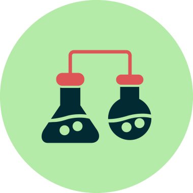 Test tüpünün vektör çizgisi biçimi simgesi