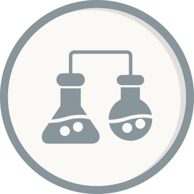 Test tüpünün vektör çizgisi biçimi simgesi