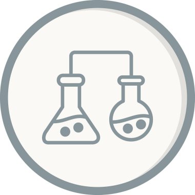 Test tüpünün vektör çizgisi biçimi simgesi