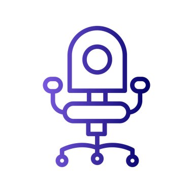 Arkaplanda soyut sandalye simgesi, vektör illüstrasyonu