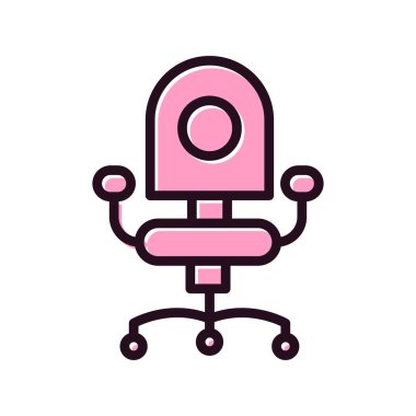 Arkaplanda soyut sandalye simgesi, vektör illüstrasyonu