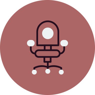 Arkaplanda soyut sandalye simgesi, vektör illüstrasyonu