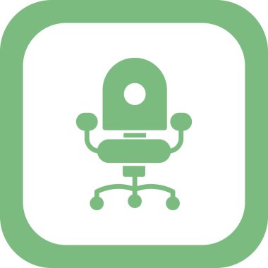 Arkaplanda soyut sandalye simgesi, vektör illüstrasyonu