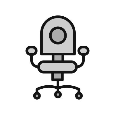 Arkaplanda soyut sandalye simgesi, vektör illüstrasyonu