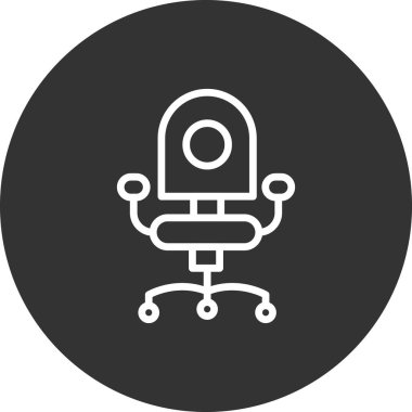 Arkaplanda soyut sandalye simgesi, vektör illüstrasyonu