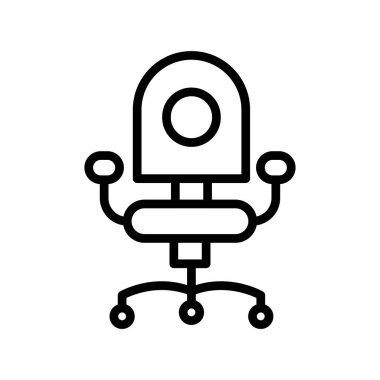 Arkaplanda soyut sandalye simgesi, vektör illüstrasyonu