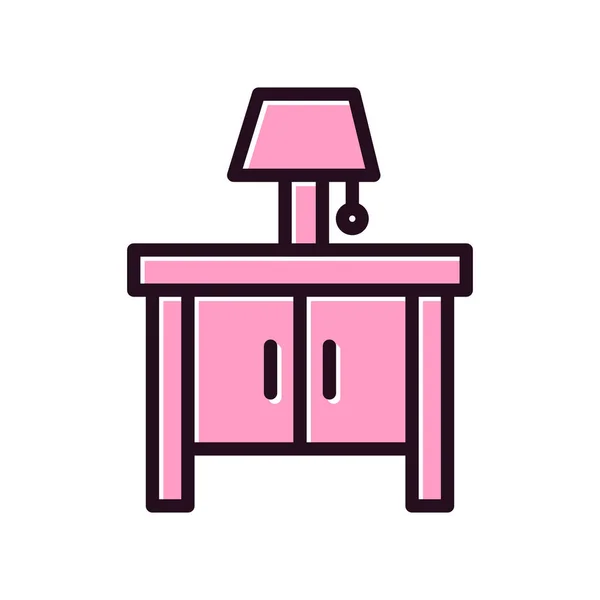 Night Stand Ikon Vektor Illusztráció — Stock Vector