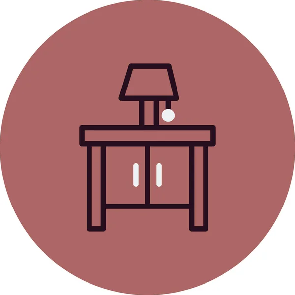 Night Stand Icon Vector Illustration — Stock Vector