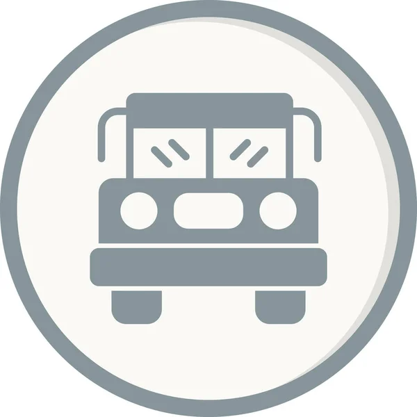 Ilustração Vetor Ícone Ônibus Escolar —  Vetores de Stock