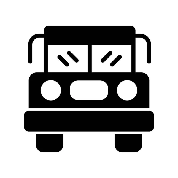 Okul Otobüs Simgesi Vektör Llüstrasyonu — Stok Vektör