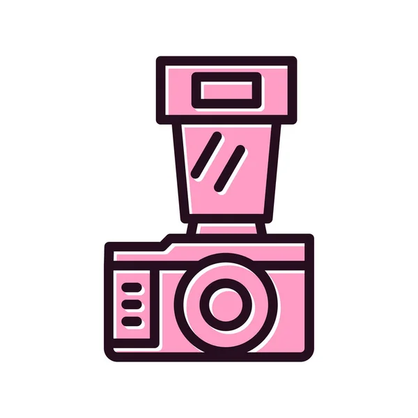 Camera Icon Vector Flat Style — Stock Vector