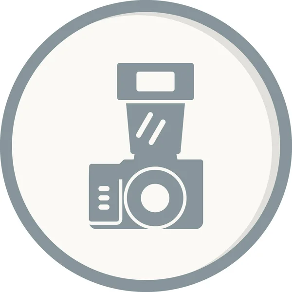 Camera Icoon Vector Vlakke Stijl — Stockvector