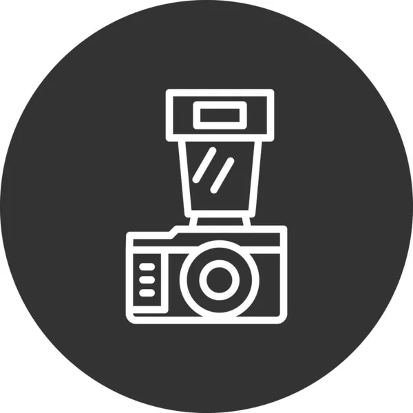 Kamera Symbol Vektor Flacher Stil — Stockvektor