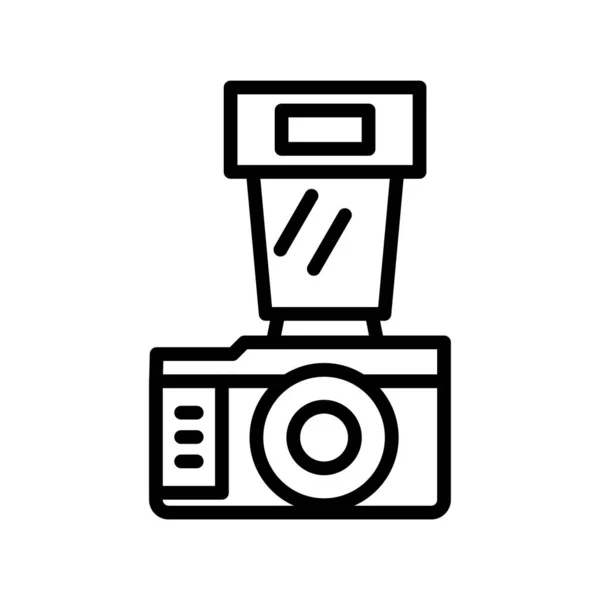 Camera Icoon Vector Vlakke Stijl — Stockvector