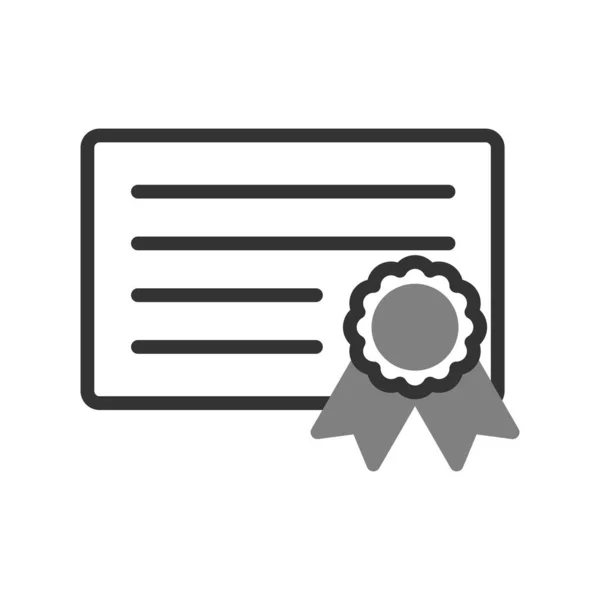 Ícone Vetor Certificado Ilustração Simples Moderna —  Vetores de Stock