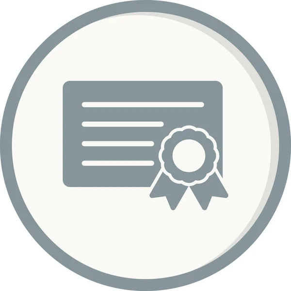 Ícone Vetor Certificado Ilustração Simples Moderna —  Vetores de Stock