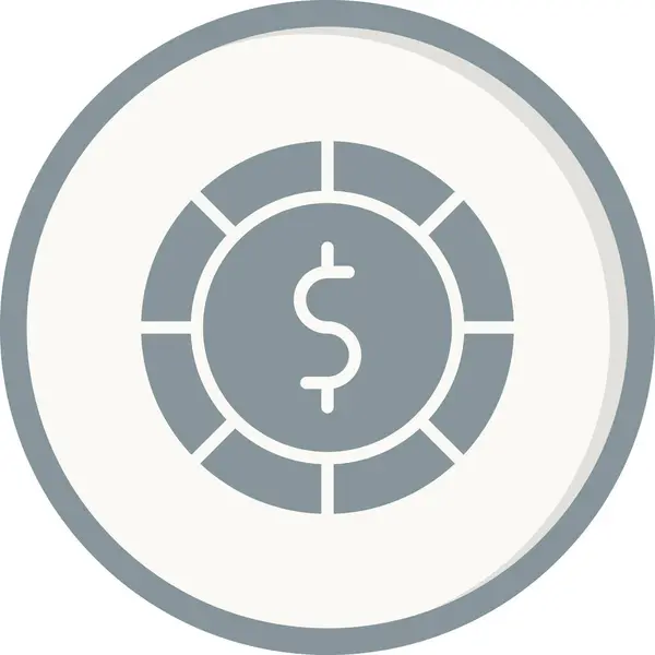 Dólar Moneda Icono Vector Ilustración — Archivo Imágenes Vectoriales