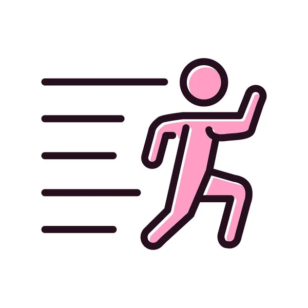 Man Running Fast Icon Vector Illustration — ストックベクタ
