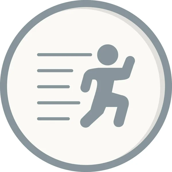 Hombre Corriendo Icono Rápido Vector Ilustración — Vector de stock