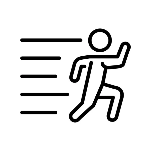 Man Running Fast Icon Vector Illustration — 스톡 벡터