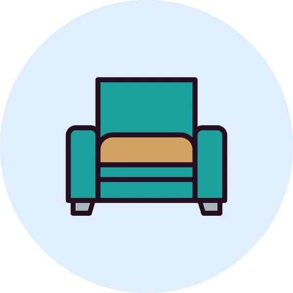 Abstract Chair Icon Background Vector Illustration — Stock Vector