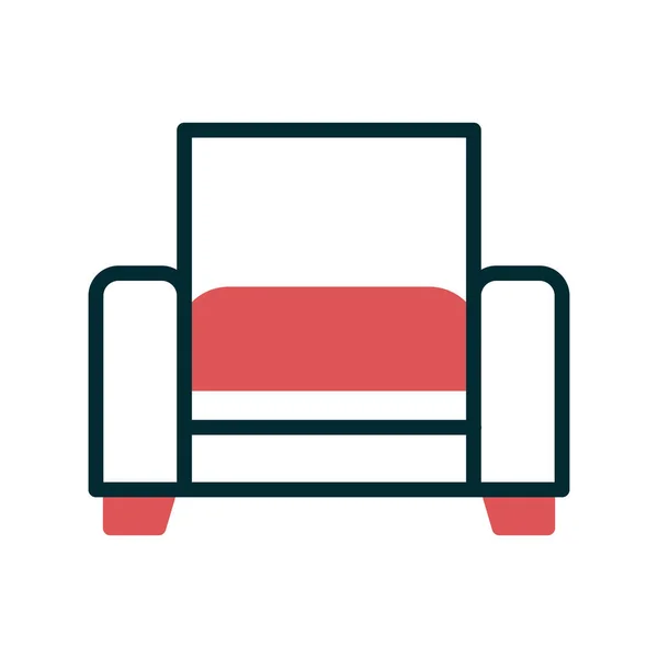 Icône Abstraite Chaise Sur Fond Illustration Vectorielle — Image vectorielle