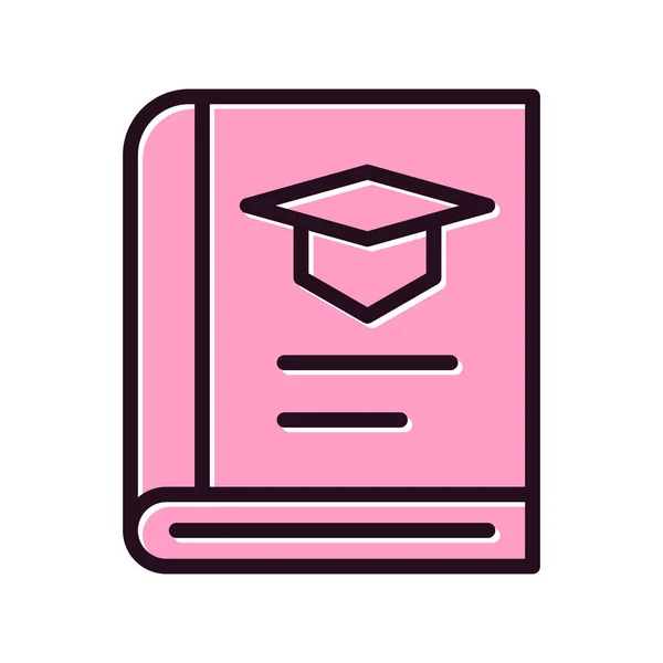 Icono Del Libro Ilustración Vectores Diseño Educativo — Vector de stock