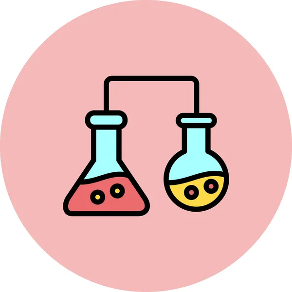 Vector Line Style Icon Test Tube — Stock Vector