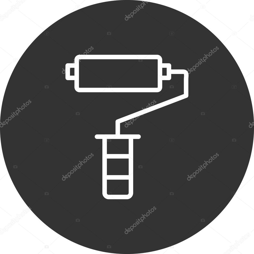 paint roller icon vector illustration 