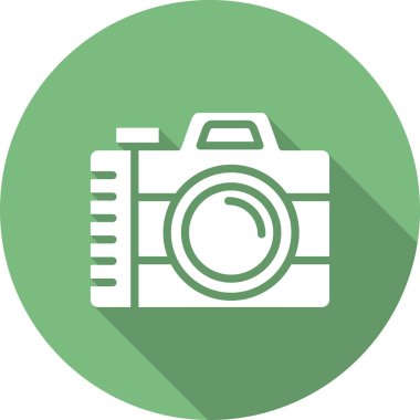 Kamera simgesi vektörü. düz biçim.