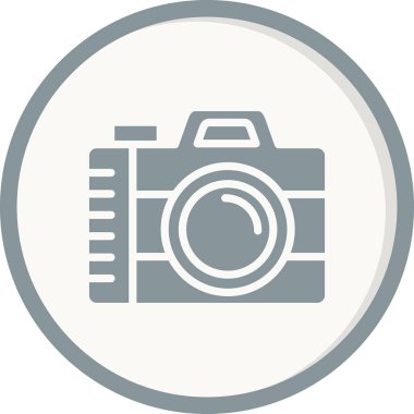 Kamera simgesi vektörü. düz biçim.