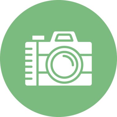 Kamera simgesi vektörü. düz biçim.