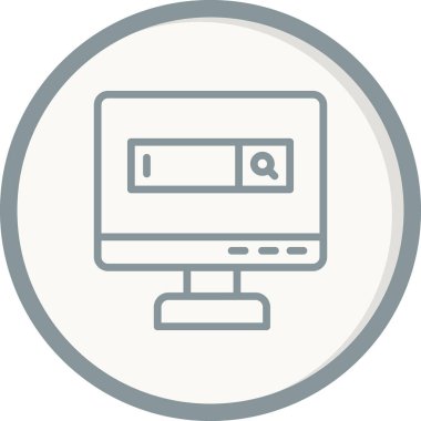 Bilgisayar. Web simgesi basit illüstrasyon