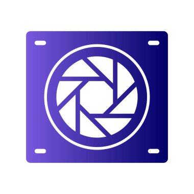 Fotoğraf makinesi obtüratör simge vektör çizim