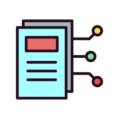 Akıllı Sözleşmeler, kağıt vektörü resimleme tasarımı