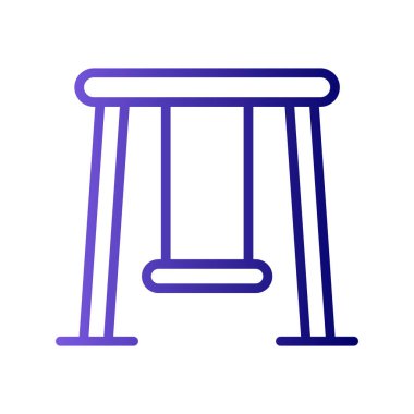 Oyun alanı vektörü düz renk simgesini salla